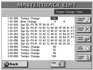 ROLAND E-80 - Editing existing events - 2