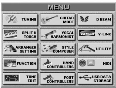 ROLAND E-80 - Press the MENU button. - 2