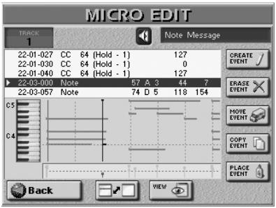 ROLAND E-80 - ■Graphic representation of your data (piano roll) - 1