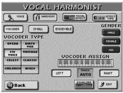 ROLAND E-80 - Vocoder settings - 1