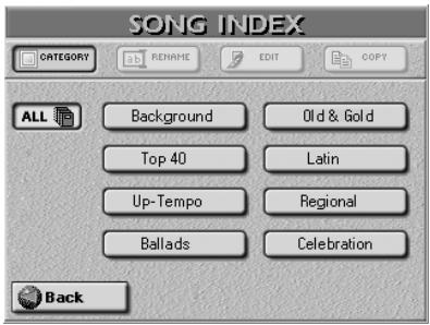 ROLAND E-80 - a) Choose a category (Index) - 1