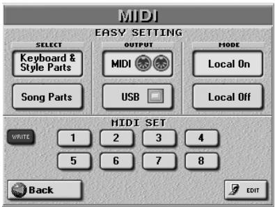 ROLAND E-80 - Using MIDI Sets - 2