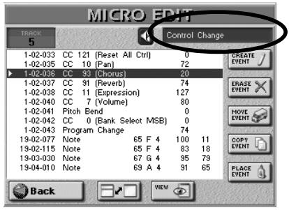 ROLAND E-80 - Use the ▲▼ buttons or the DATA/ENTRY dial to select the list entry you want to edit. - 1