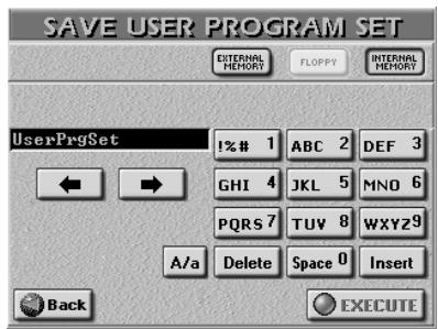 ROLAND E-80 - ■Save User Program Set - 1