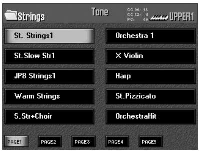 ROLAND E-80 - ■ Choosing sounds manually - 4