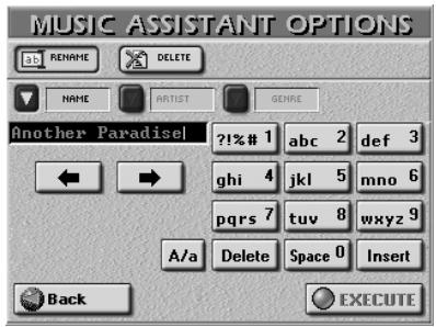 ROLAND E-80 - ■Renaming Music Assistant registrations - 1