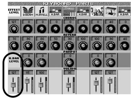ROLAND E-80 - Volume of the HARMONIC BAR parts - 1