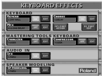 ROLAND E-80 - Using the Speaker Modeling settings - 1