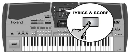 ROLAND E-80 - Displaying Lyrics and chord information - 1