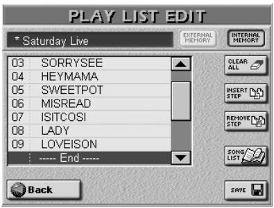 ROLAND E-80 - Editing Play Lists - 2