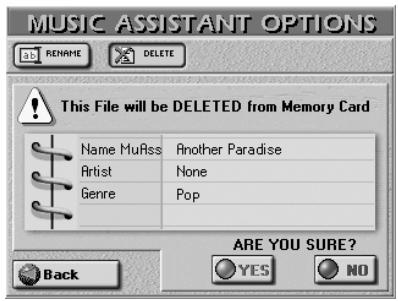 ROLAND E-80 - ■Deleting Music Assistant entries - 1