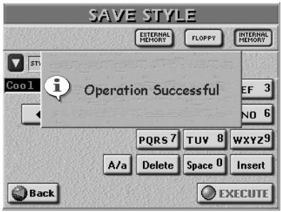 ROLAND E-80 - Saving your modified song or Style - 4
