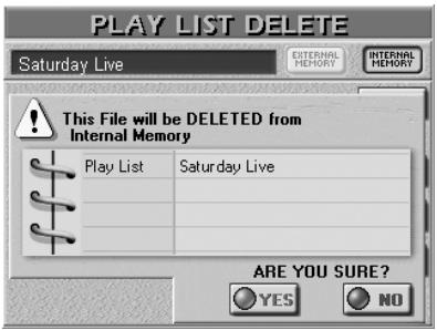 ROLAND E-80 - ■Deleting a Play List - 1