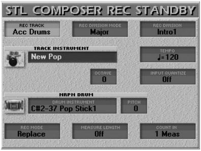 ROLAND E-80 - Selecting the track, the Mode and the Division - 1