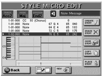 ROLAND E-80 - ■Graphic representation of your data (piano roll) - 1