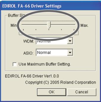 ROLAND FA-66 - FA-66 Driver Settings dialog box (Windows) - 3
