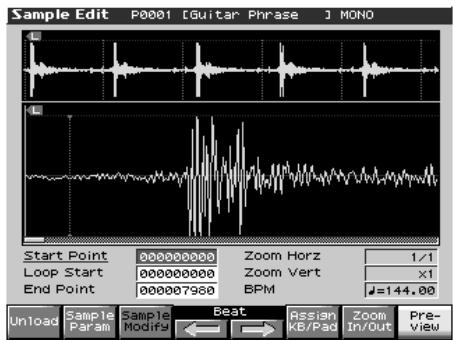 ROLAND FANTOM X8 - Appuyez sur [F1 (sampling)]-[f5 (SOLO)] pour désigner le mode de sampling. l'écran « sampling-standby » apparait. pour annuler, appuyez sur [F8 (exit)]. - 3