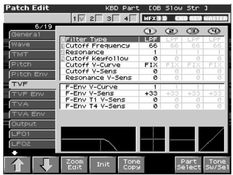 ROLAND FANTOM X8 - Modification du timbre d'un son par filtrage (tvf/tvf env) - 1