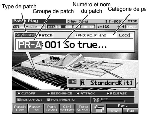 ROLAND FANTOM X8 - Sélection de patches par catégorie (patch finder) - 1