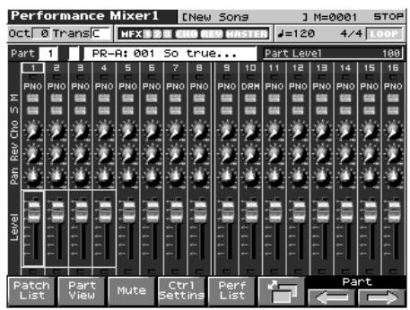 ROLAND FANTOM X8 - Édition des paramètres de part - 1