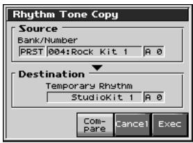 ROLAND FANTOM X8 - La fonction « compare - 1