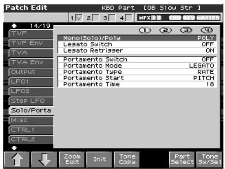 ROLAND FANTOM X8 - Solo/portamento - 1