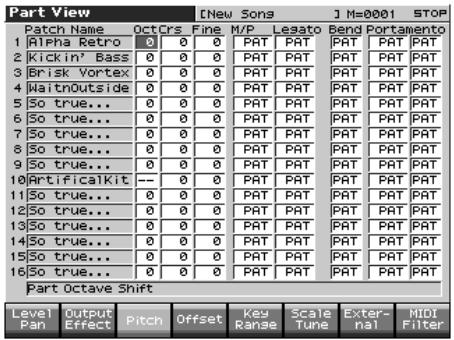 ROLAND FANTOM X8 - [F3 (pitch)] - 1