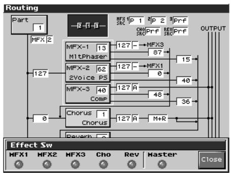 ROLAND FANTOM X8 - Activation/désactivation des effets - 2
