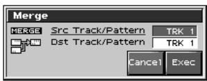 ROLAND FANTOM X8 - Combinaison de deux « phrase tracks » ou patterns en un seul (merge) - 1