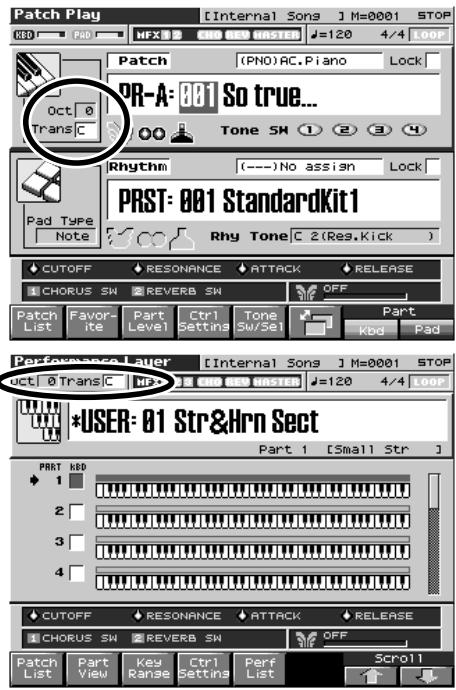 ROLAND FANTOM X8 - Transpose (trans) - 4