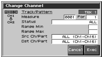 ROLAND FANTOM X8 - Changement de canal MIDI (change channel) - 1
