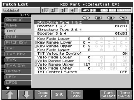 ROLAND FANTOM X8 - Modification du mode de lecture d'un Tone (TMT) - 1