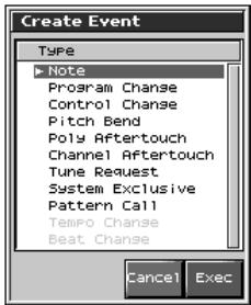 ROLAND FANTOM X8 - Appuyez sur [F1 (CREATE)] - 1