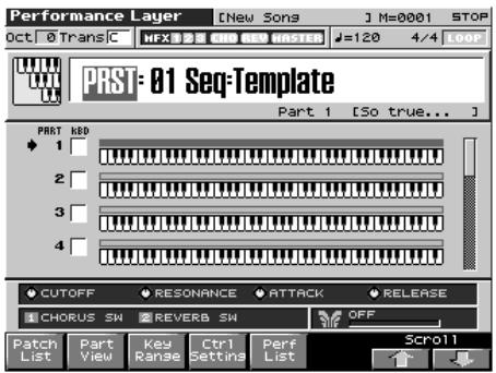ROLAND FANTOM X8 - Sélection d'une part - 1