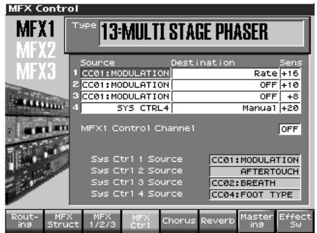 ROLAND FANTOM X8 - Paramétrage du multi-effet (MFX control) - 1