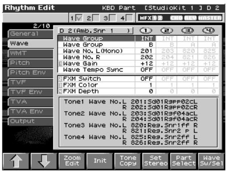 ROLAND FANTOM X8 - Modification des waveforms (wave) - 1