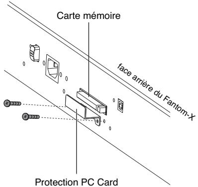 ROLAND FANTOM X8 - Installation de la protection PC card - 1