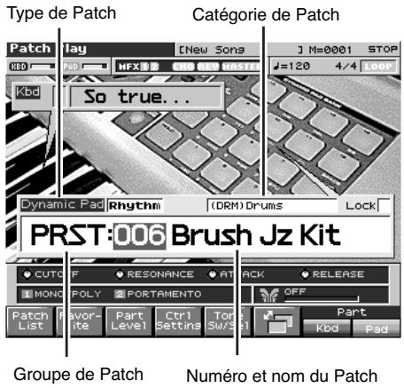 ROLAND FANTOM X8 - Appuyez sur [patch/rhythm] - 2