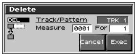 ROLAND FANTOM X8 - Suppression des mesures indésirables (delete) - 1