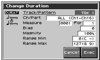 ROLAND FANTOM X8 - Modification de la durée des notes (change duration) - 1