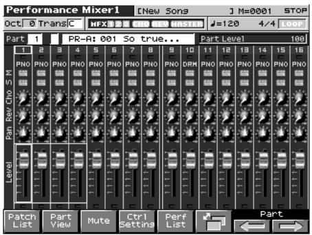 ROLAND FANTOM X8 - Écran MIXER - 2
