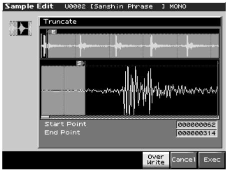 ROLAND FANTOM X8 - Troncature d'un sample (truncate) - 1