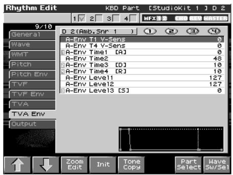 ROLAND FANTOM X8 - Modifications du volume (tva/tva env) - 1