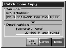 ROLAND FANTOM X8 - La fonction « compare - 1