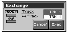 ROLAND FANTOM X8 - Échange de données entre deux prase tracks ou deux patterns (exchange) - 1