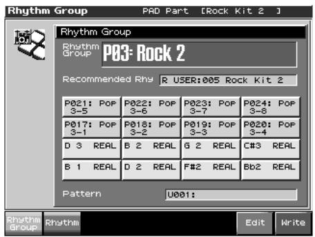 ROLAND FANTOM X8 - Sélection du groupe rythmique - 1