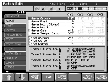 ROLAND FANTOM X8 - Modification des waveforms (wave) - 1