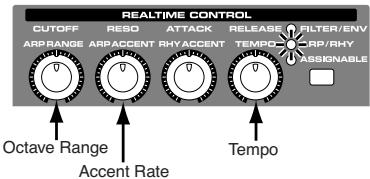 ROLAND FANTOM X8 - Modification du paramétrage de l'arpégiateur par les contrôles temps réel - 1