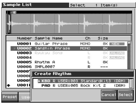 ROLAND FANTOM X8 - Création d'un rhythm set (create rhythm) - 1