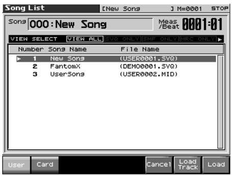 ROLAND FANTOM X8 - Chargement d'un song (load song) - 1